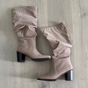 Maurices Taupe Heeled Boots